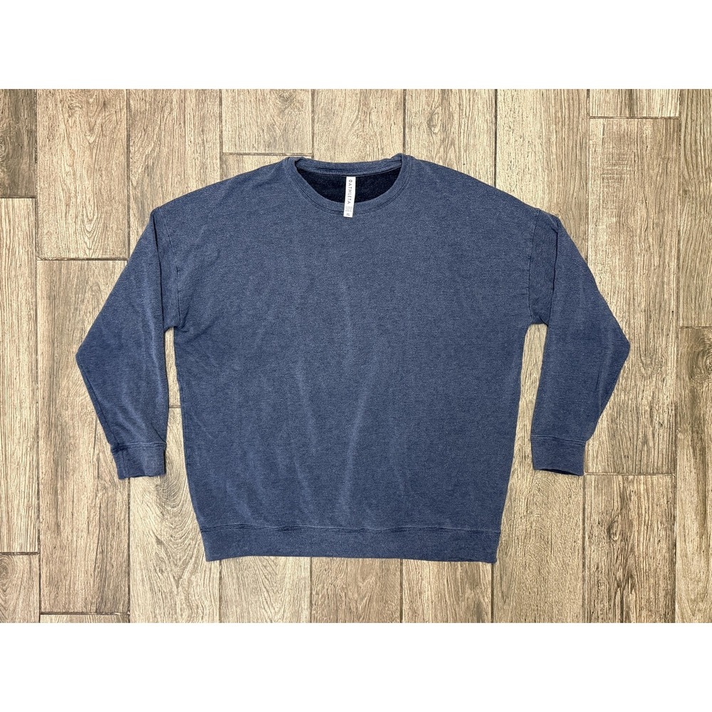 Athleta Sweatshirt Womens XL Blue Tencel Lyocell Fleece Crewneck Pullover Cozy